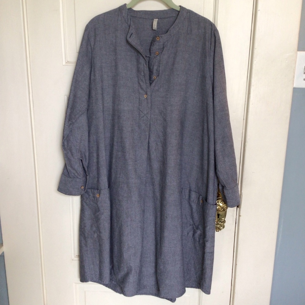 Casual Gray Shirt Dress